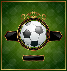 Image showing Football background with the ball