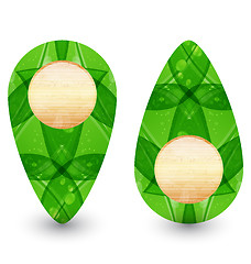 Image showing Eco friendly wooden icon for web design
