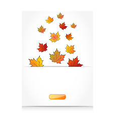 Image showing Fall maple leaves, autumn background