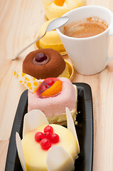 Image showing espresso coffee and  fruit cake