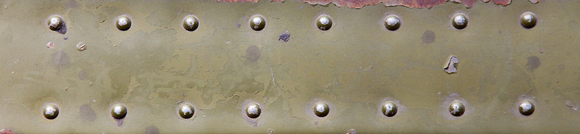 Image showing metal surface with rivets