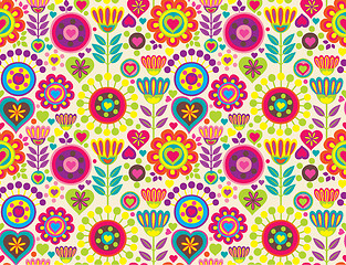 Image showing Decorative colorful funny seamless pattern