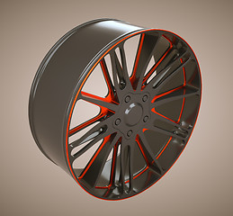 Image showing Auto alloy disc or wheel