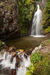 Image showing Himalaya Landscape: rocks and waterfall