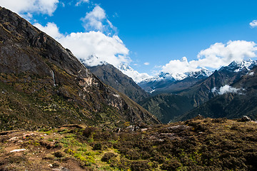 Image showing Lhotse and Ama Dablam peaks: Himalaya landscape