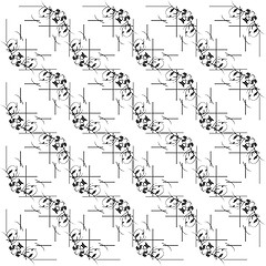 Image showing vector seamless beautiful monochrome pattern