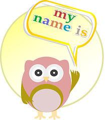 Image showing Cute vector owl - my name is