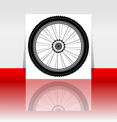 Image showing Bike wheel flyer or cover - vector