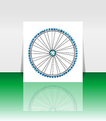 Image showing Bike wheel - vector illustration