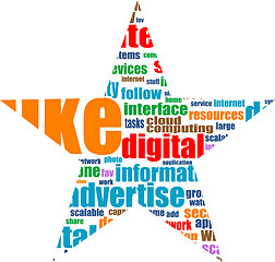 Image showing Social media marketing word cloud