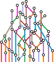 Image showing Abstract background of a subway map. Vector