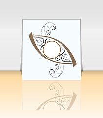 Image showing calligraphic abstract elements on flyer or cover design