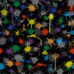 Image showing Texture - color blotches on a black background