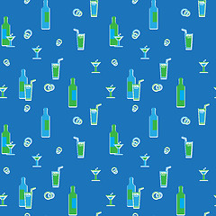 Image showing Wrapping paper texture. Drinks and beverages