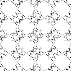 Image showing vector seamless ethnic doodle monochrome pattern