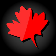 Image showing Realistic red maple leaf. Vector illustration