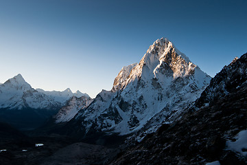 Image showing Himalayas: Cho La pass at dawn
