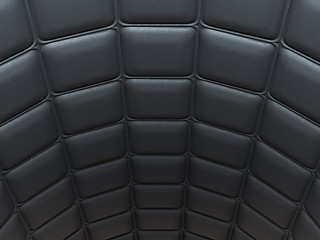 Image showing Black leather pattern arch shape with rectangles