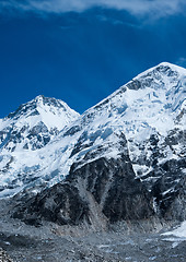 Image showing Peaks not far Gorak shep and Everest base camp