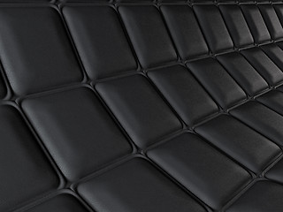 Image showing Incurved leather pattern with rectangle segments