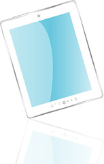 Image showing white tablet pc with reflection