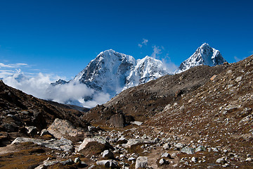 Image showing Mountain peaks and rocks: Himalaya landscape