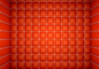 Image showing segregation or Isolation: Red stitched leather mattresses