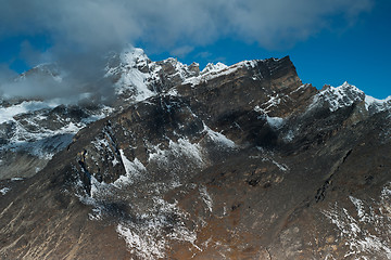 Image showing Mountains view from the top of Gokyo Ri summit