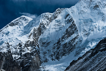 Image showing Peaks near Gorak shep and Everest base camp in Himalayas