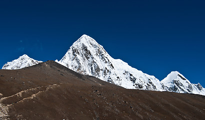 Image showing Pumori and Kala Patthar mountains in Himalayas