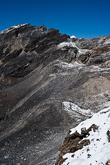 Image showing Mountain range view from Renjo pass in Himalayas