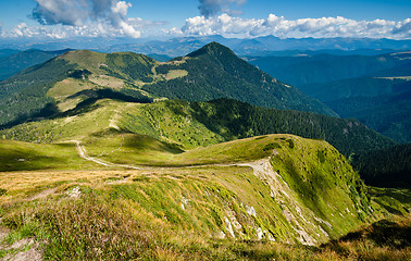 Image showing Carpathian mountains on the border of Ukraine 