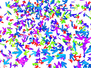 Image showing Chaos: colorful arrows with random direction