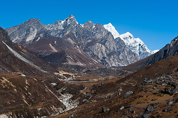 Image showing Environment: drained stream and mountains in Himalaya