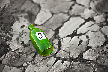 Image showing Bottle on poisoned ground