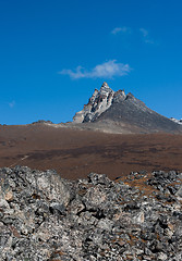 Image showing Mountain peaks and rocks in Himalayas