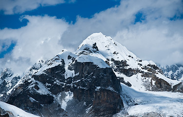 Image showing Mountains scene viewed from Gokyo Ri summit