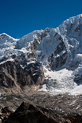 Image showing Mountain range near Gorak shep in Himalayas