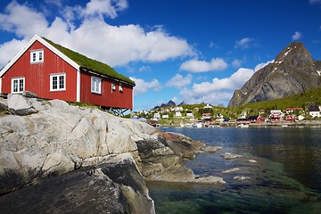 Image showing Rorbuer on Lofoten in Norway