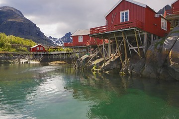 Image showing Rorbu huts on Lofoten