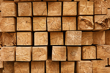 Image showing Wooden beams background