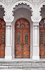 Image showing Old wooden doors