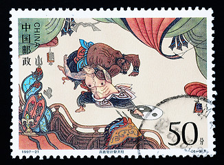 Image showing CHINA - CIRCA 1997: A Stamp printed in China shows The Story by the Water Margin  , circa 1997