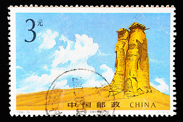 Image showing CHINA - CIRCA 1994: A Stamp printed in China shows ancient Beacon tower , circa 1994