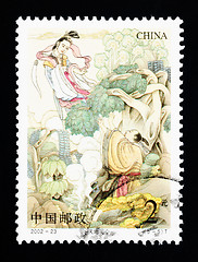 Image showing CHINA - CIRCA 2002: A Stamp printed in China shows a historic love story, circa 2002