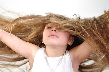 Image showing windy hair