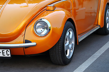 Image showing Retro orange car