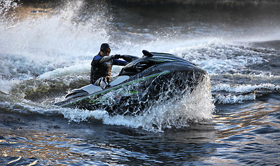 Image showing splashes and waves  seadoo    