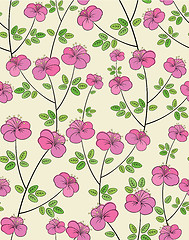 Image showing Seamless flower pattern