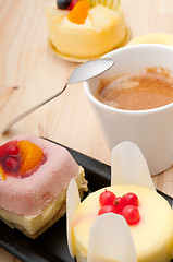 Image showing espresso coffee and  fruit cake